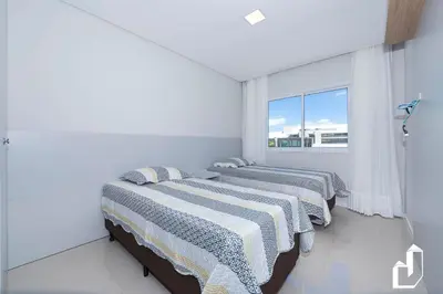 Uma cama ou camas num quarto em Cobertura duplex com 03 dormitórios e jacuzzi