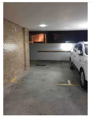A planta de Apto de 3 quartos na Praia de Palmas, com garagem