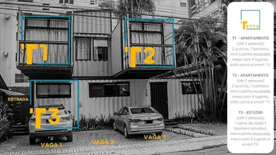 O edifício onde a casa de férias está situado