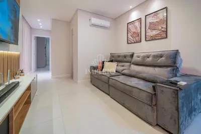 Uma área de estar em 665 - Belíssimo Apartamento na Praia de Bombas