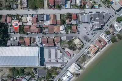 A vizinhança circundante ou próxima da casa de férias