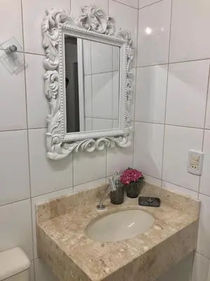 Uma casa de banho em Apartamento de temporada rua 252 - Meia Praia - Itapema