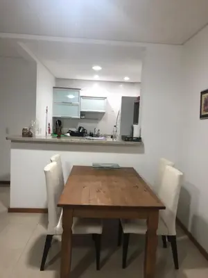 A cozinha ou kitchenette de Apartamento funcional na Praia de Palmas Governador Celso Ramos