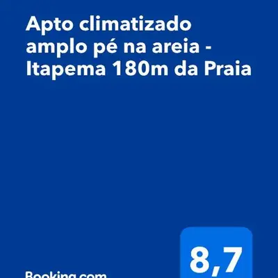Apto climatizado amplo pé na areia - Itapema 180m da Praia