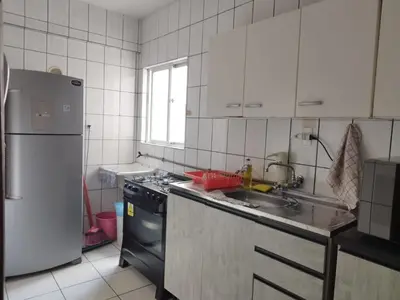 A cozinha ou kitchenette de Apartamento de Praia no Centro