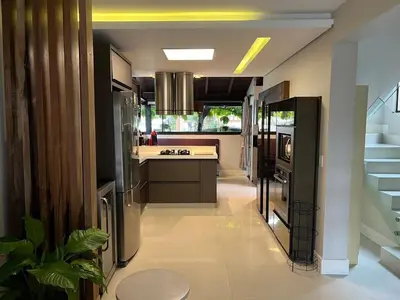A cozinha ou kitchenette de Casa pé na areia em praia paradisíaca