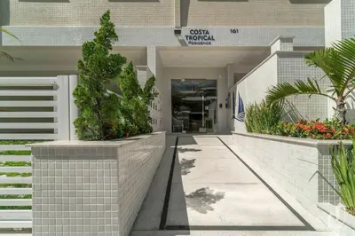 A planta de Moderno apartamento com 02 dormitórios