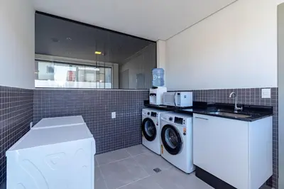 A cozinha ou kitchenette de Aion 305 - Duplex compacto de luxo - 50 metros do mar!
