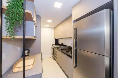 A cozinha ou kitchenette de Adra 103 - 3 Quartos - 2 Vagas de Garagem | Centro de Bombinhas