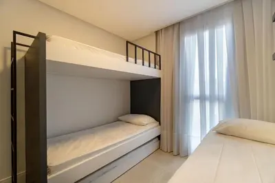 Uma cama ou camas num quarto em Porto Madero - Apartamento Alto Padrão em Condo com Piscina