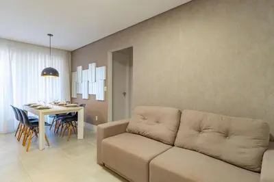Uma área de estar em Porto Madero - Apartamento Alto Padrão em Condo com Piscina