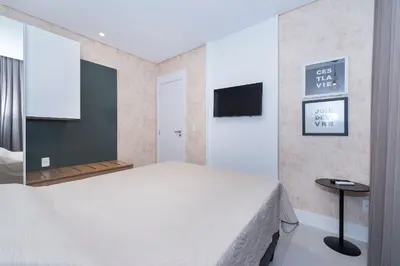 Uma cama ou camas num quarto em Porto Madero 303 – 130 Metros do Mar do Centro