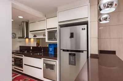 A planta de Boulevard 122D - Excelente apartamento em condomínio de luxo no centro de Bombinhas - Piscina - Jacuzzi - Academia - Portaria 24h.
