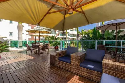 A planta de Boulevard 122D - Excelente apartamento em condomínio de luxo no centro de Bombinhas - Piscina - Jacuzzi - Academia - Portaria 24h.