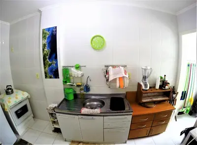 A cozinha ou kitchenette de Apartamento Bombas