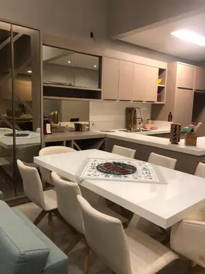 A cozinha ou kitchenette de Casa de Férias com Piscina em Bombinhas