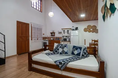 A cozinha ou kitchenette de Praia do Estaleiro-BC, 2 vagas, Ar, Churras e Pet Friendly