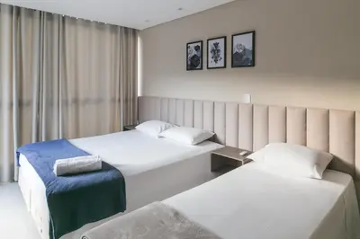 Uma cama ou camas num quarto em Casa Requinte Premium, 4 suítes com Piscina Privativa, Balneário Camboriú