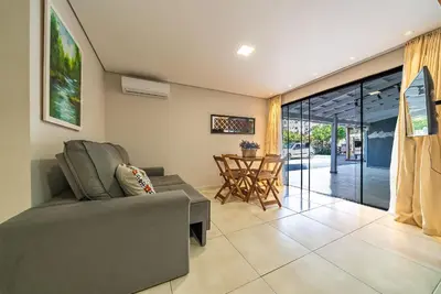 A planta de 273 - Lindo apto 01 dormitório na Praia de Mariscal