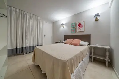 A planta de 275 - Apartamento 01 dormitório na Praia de Mariscal