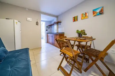A planta de 275 - Apartamento 01 dormitório na Praia de Mariscal