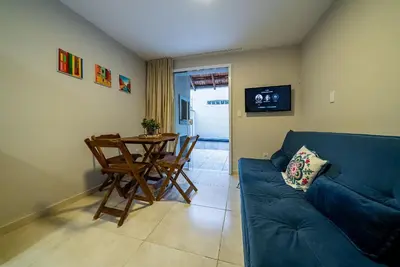 A planta de 275 - Apartamento 01 dormitório na Praia de Mariscal