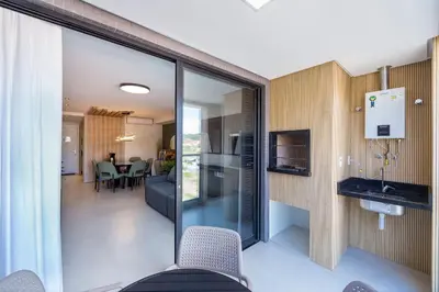 A cozinha ou kitchenette de Adra 205 - Apartamento com 3 quartos - Centro de Bombinhas