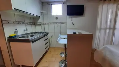 A cozinha ou kitchenette de Loft na av. Meia Praia, Itapema