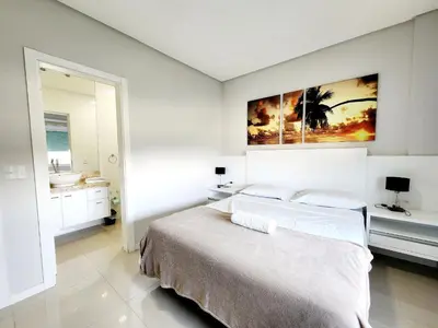 Uma cama ou camas num quarto em Costa Mexicana