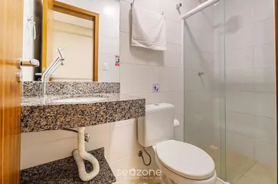 Uma casa de banho em Casa 2Q c/ churrasq. 600m da praia RVL118