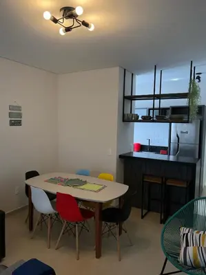 A planta de Surpreendente apto, 290 metros da praia!