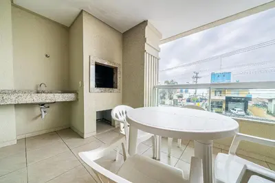 A planta de 140 - Apto vista mar c/ sacada e 3 dormitórios
