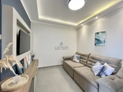A planta de 204 - Lindo apto em Bombas com 02 dormitórios