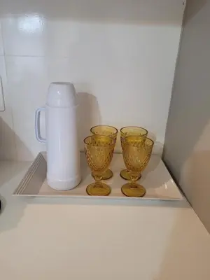 Comodidades para chá e café em Apartamento aconchegante em Tijucas kit 11