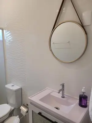 Uma casa de banho em Apartamento aconchegante em Tijucas kit 11