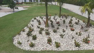 Um jardim no exterior de Apartamento aconchegante em Tijucas kit 11