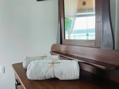 A planta de Casa pé na areia para até 14 pessoas em bombinhas