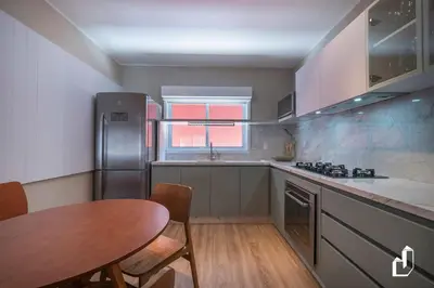 A cozinha ou kitchenette de Casa com 02 dormitórios e jacuzzi aquecida