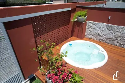 A planta de Casa com 02 dormitórios e jacuzzi aquecida