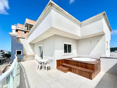 A planta de 169 - Cobertura com Jacuzzi Praia de Canto Grande