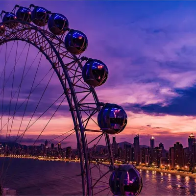 O nascer ou o pôr do sol visto a partir das estalagens
