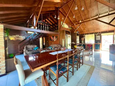 A planta de Casa de Praia Rústica