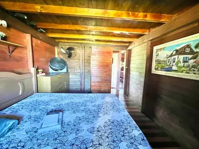 A planta de Casa de Praia Rústica