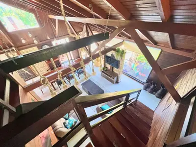 A planta de Casa de Praia Rústica