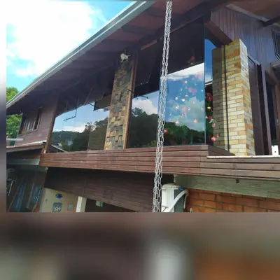 A planta de Casa de Praia Rústica