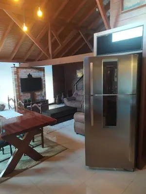 A planta de Casa de Praia Rústica
