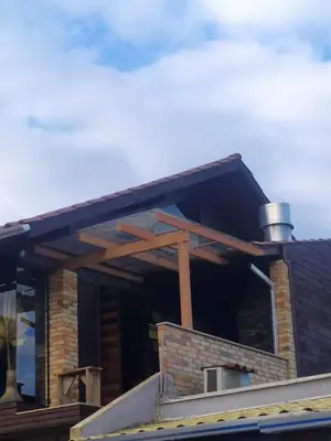 A planta de Casa de Praia Rústica