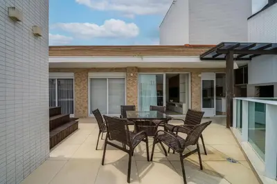 Uma varanda ou terraço em Apartamento 308B – Edifício Boulevard em Bombinhas
