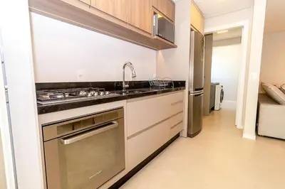 A cozinha ou kitchenette de Puntarenas 303 - Cobertura duplex 3 suítes à 80 metros da Praia do Mariscal