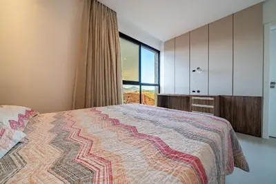 A planta de 200 - Vista Mar em Mariscal sendo 02 suítes